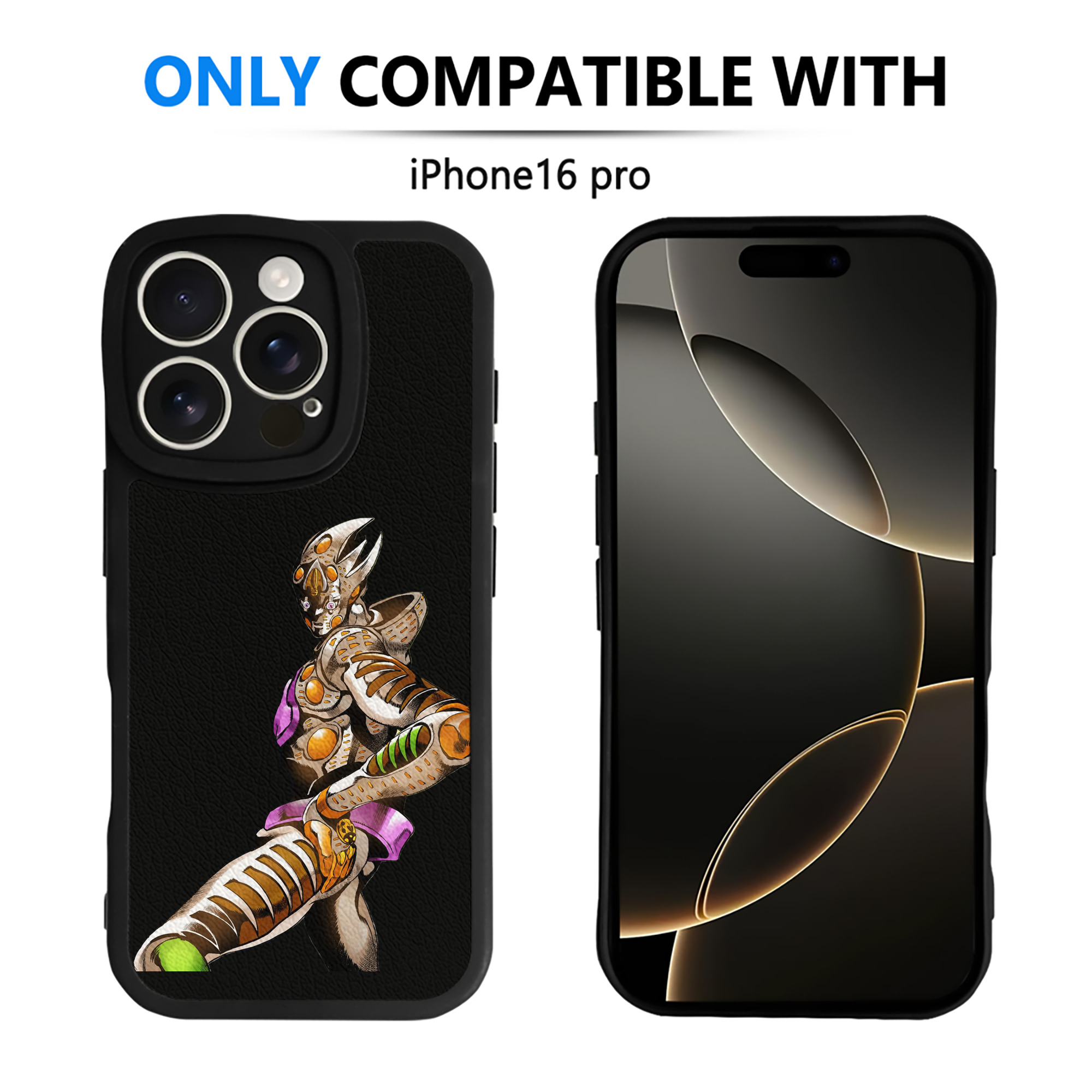 （画像用） ジョジョの奇妙な冒険 ジョルノ?ジョバァーナ JoJo's Bizarre Adventure Giorno Giovanna 【iPhone 16シリーズ対応】シリコンスマホケース（レザー調） 材質：シリコン